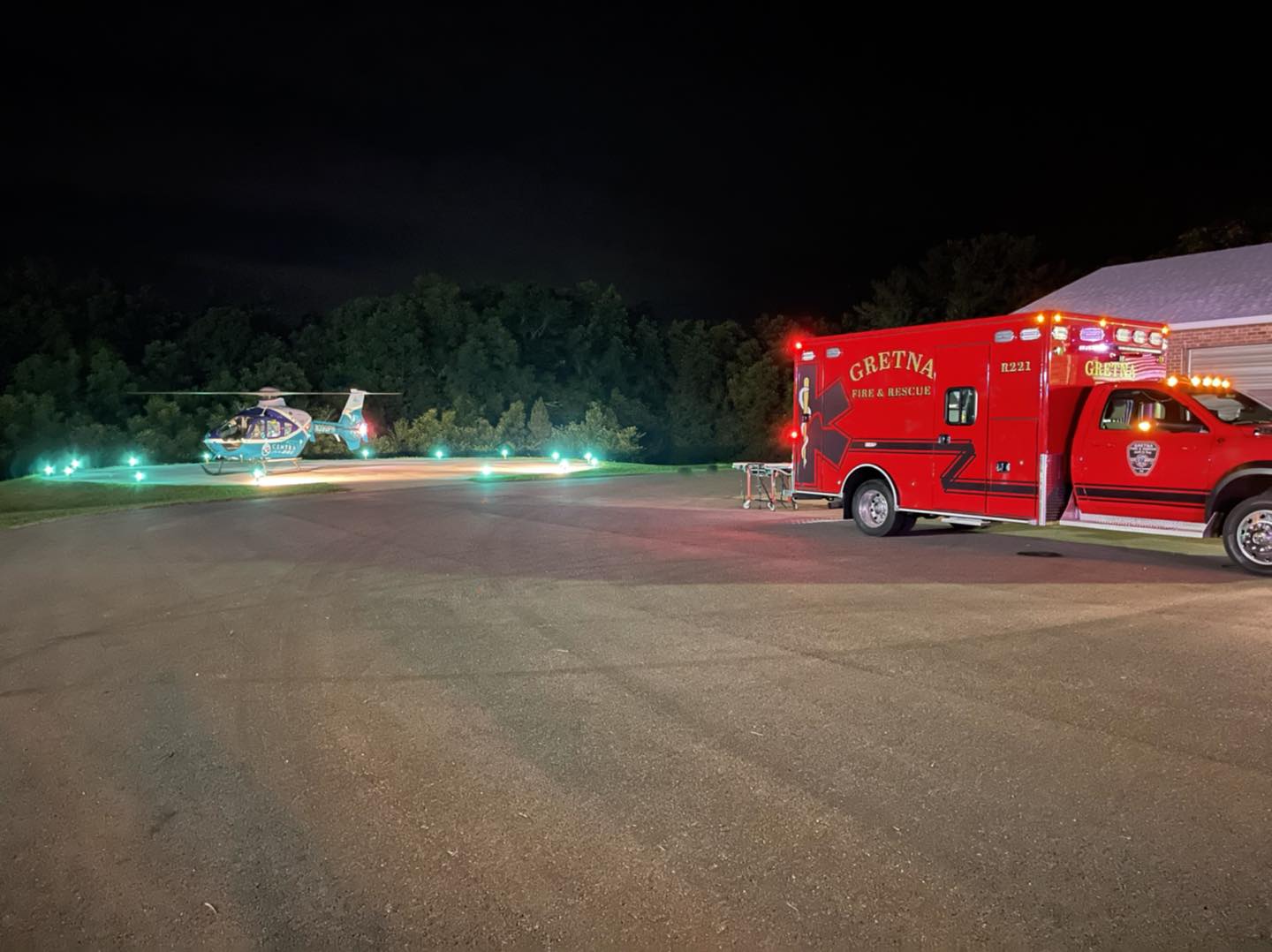 GFR ambulance crew providing patient care during a response